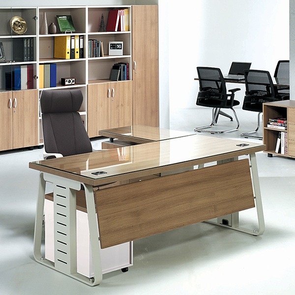 PA 몽블랑 책상[유리포함] MOFD-G1600 사무실 중역용 서재용 고급