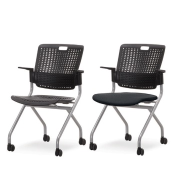 EZ 코나 폴딩 팔걸이 블랙 의자  사무용 학생용 기능성