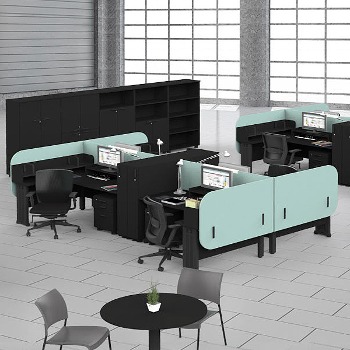 심플즈 S3 L형 책상 블랙프레임  학생 사무실 사무용 컴퓨터