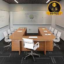 하이퍼스 티크 클레버 연결식 회의용 테이블 ㄷ자형  사무실 중역용 회의실 연결형