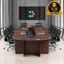 하이퍼스 흑단 클레버 연결식 회의용 테이블 ㅁ자형 B타입 사무실 중역용 회의실 연결형