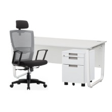 라인 책상(W1400) 머스트 의자세트 이동서랍 사무용 컴퓨터 일자형 1인 사무실